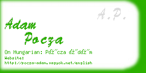 adam pocza business card